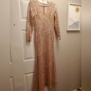 BooHoo maxi dress, gold sequin size US 4